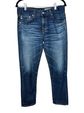 AG Denim The Ex Boyfriend Slouchy Slim Dark Wash Cropped Jeans Size 26R
